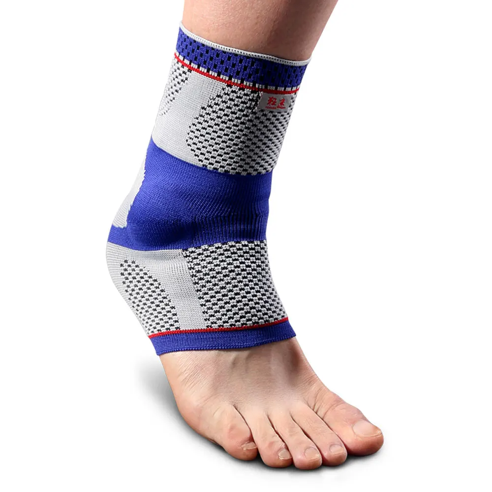 Kuangmi Five Star Compression Ankle Sleeve Silicone Pad Support Injury Recovery Sports Breathable Football Sock Protector|ankle protector|ankle