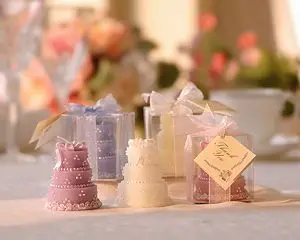 Свадебные сувенирные свечи для гостей-роскошные свадебные торта праздничные