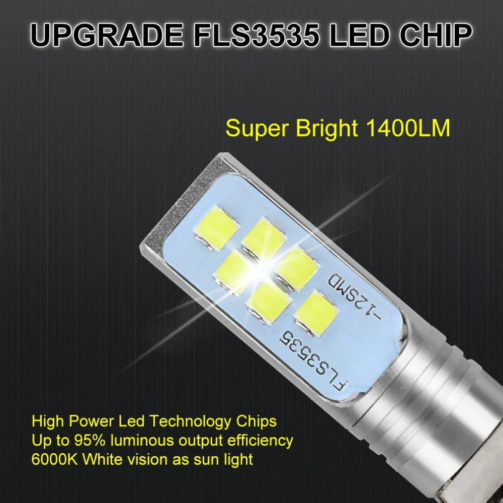 2 шт. Автомобильные светодиодные лампы H1 H3 6000 лм к|Передние LED-фары для авто| |