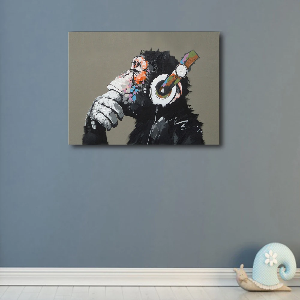 Laeacco Chimpanzee мальчик абстрактные модные постеры картинки настенные художественные