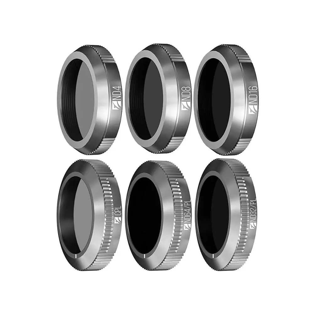 

Freewell Budget Kit - 6Pack ND4, ND8, ND16, CPL, ND32/PL, ND64/PL Filters for DJI Mavic 2 Zoom