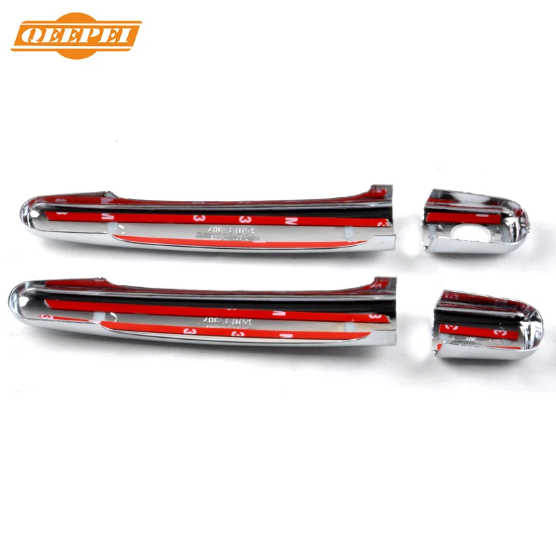 QEEPEI новая хромированная Автомобильная дверная ручка накладка наклейка 4 шт для