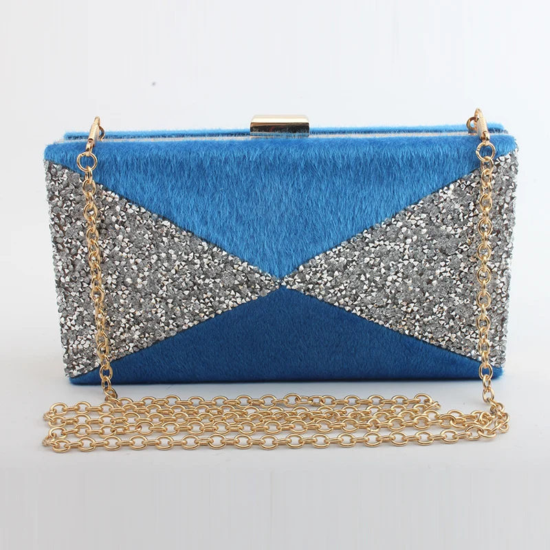 Вечерние клатчи сумка через плечо с цепочкой и стразами женские сумочки кошельки