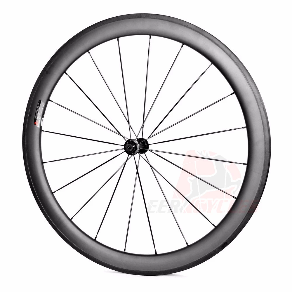 Стандартный 700c 50 мм x 23 углеродный клинчерный комплект колес для дорожного