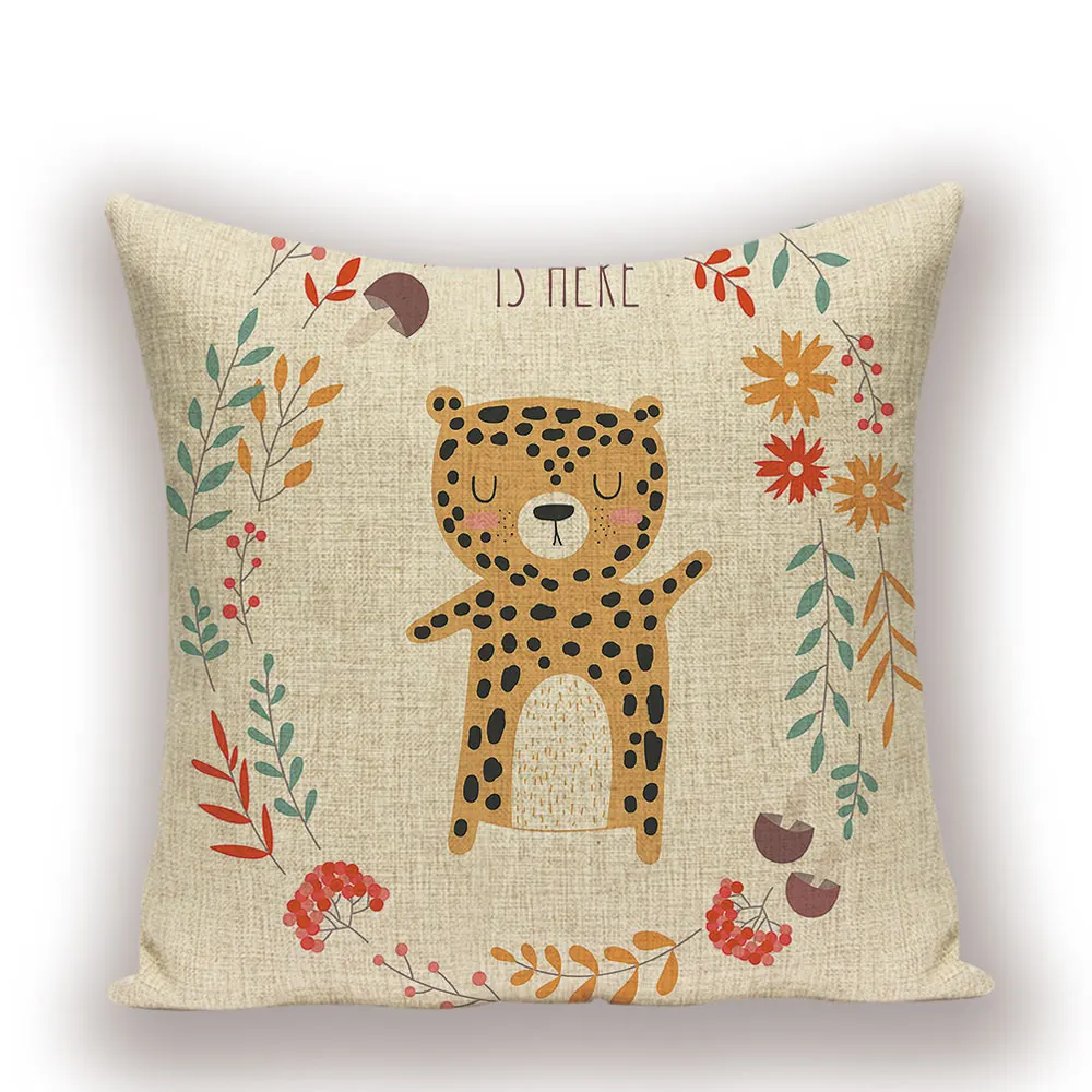 Декоративные наволочки с изображением животных тигр альпака высокое качество |