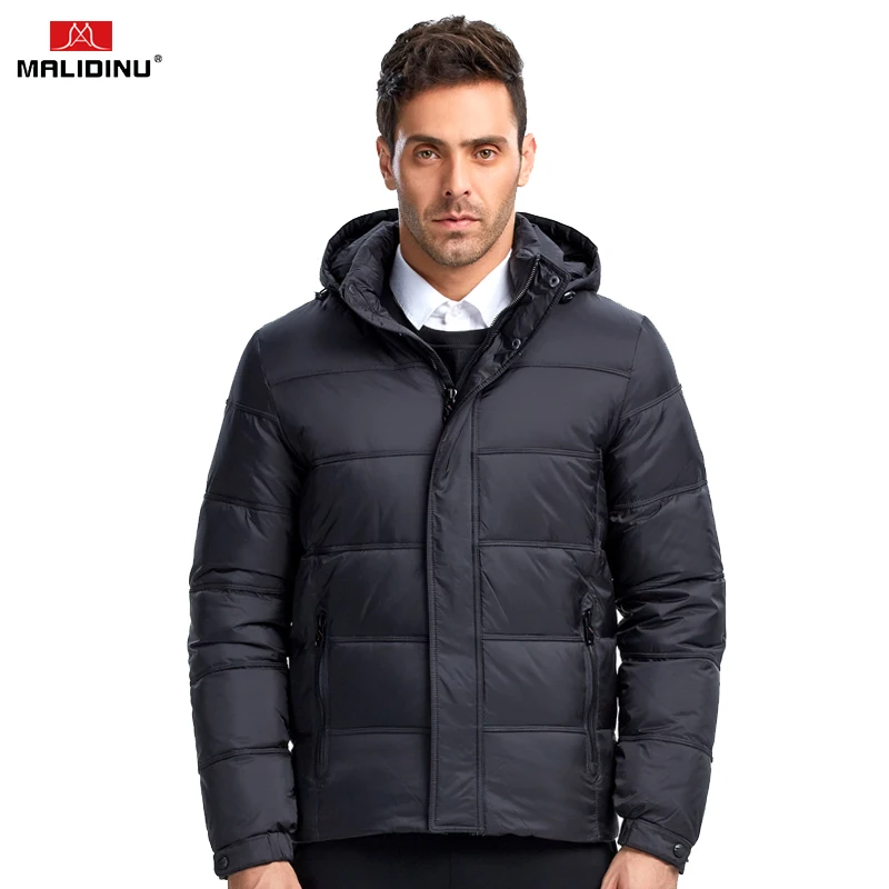 MALIDINU 2022 High Quality Men Down Jacket Winter Down Coat Parka 70%White Duck Down Thick Winter Jacket Brand Puffer Jacket Men