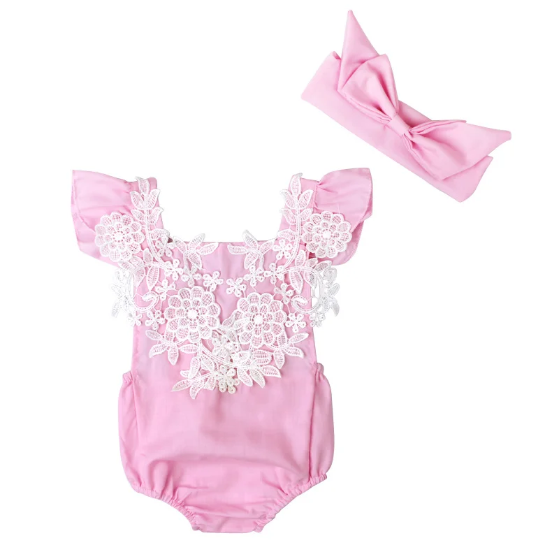 Комбинезон для новорожденных девочек хлопковый боди в полоску с бантом