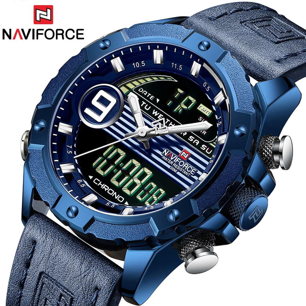 NAVIFORCE мужские часы лучший бренд модные спортивные водонепроницаемые кварцевые