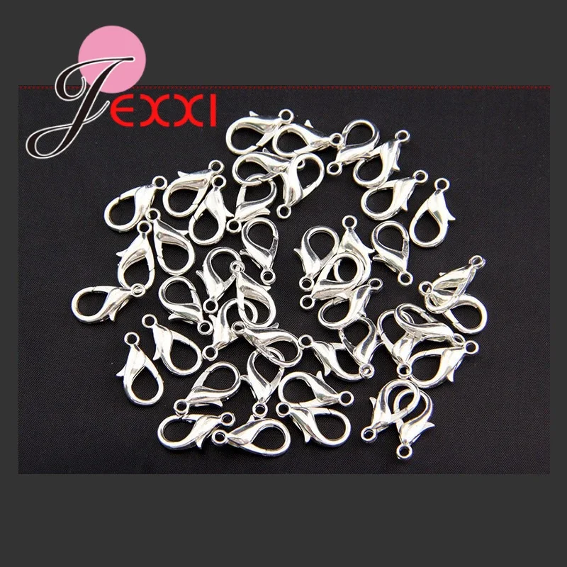 Новое поступление 100 шт./лот застежка карабин из стерлингового серебра 925 пробы