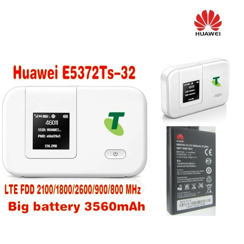 20 шт./лот разблокированный Huawei E5372Ts-32 mifi 4G 3560mah wifi ключ 4g беспроводной