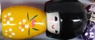 F 10 цветов, новинка, 10 шт, Микс, популярная японская кукла Kokeshi, деревянные брелки, сделай сам, ювелирные изделия, вечерние, подарок - Цвет: F