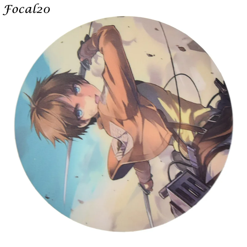 Focal20 Trendy PVC Attack On Titan Badge Cartoon Figure Cute Brooches Fashion Round Brooch Pins Backpack Decoration | Украшения и
