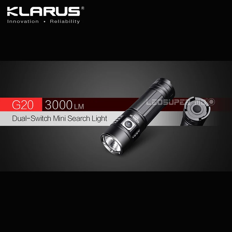 Оригинал KLARUS G20 XHP70 N4 LED 3000 люмен фонасветильник двойной переключатель мини
