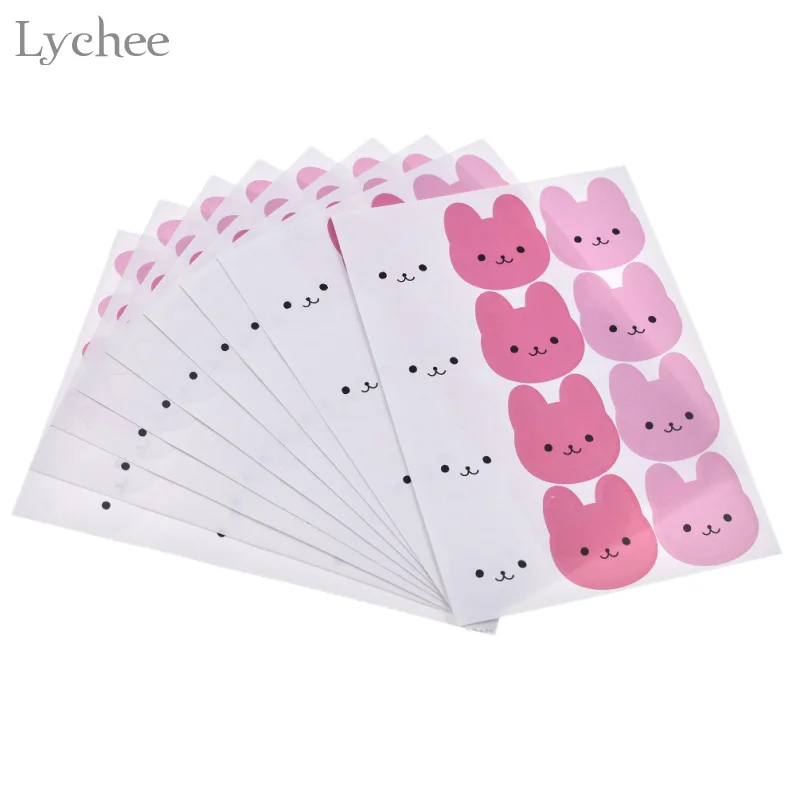 Личи Милый Кролик Пасхальный стикер s для скрапбукинга мультфильм печать с