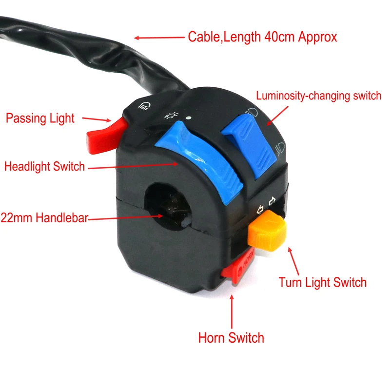 Мотоциклетный многофункциональный переключатель LMoDri 22 мм пятифункциональные