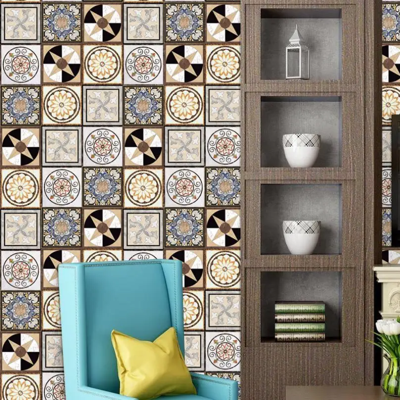 16 шт. самоклеящаяся плитка художественная Наклейка на стену DIY Украшение для