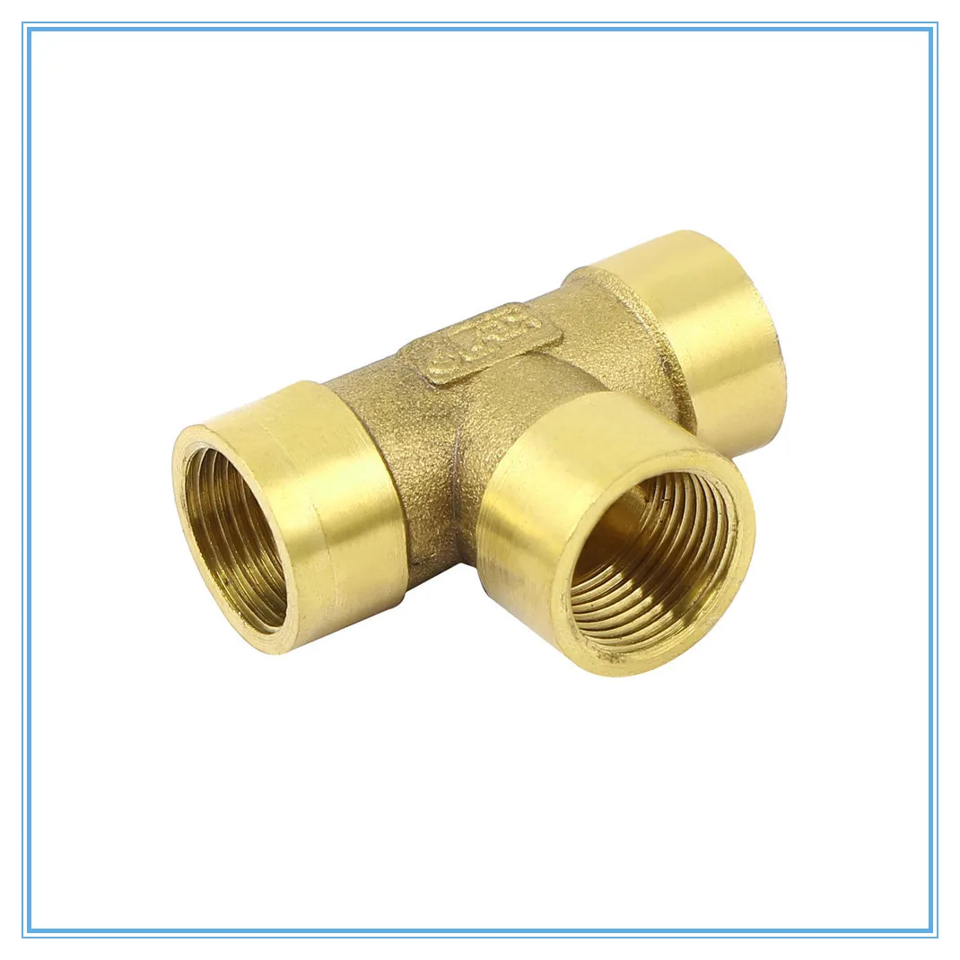 1/8 &quot1/4&quot 3/8 &quot1/2&quot 3/4 &quotBSP Женская резьба 3 способа тройник Тип Латунный