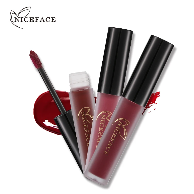 NICEFACE 3 шт./лот Матовая жидкая губная помада набор для макияжа долговечный