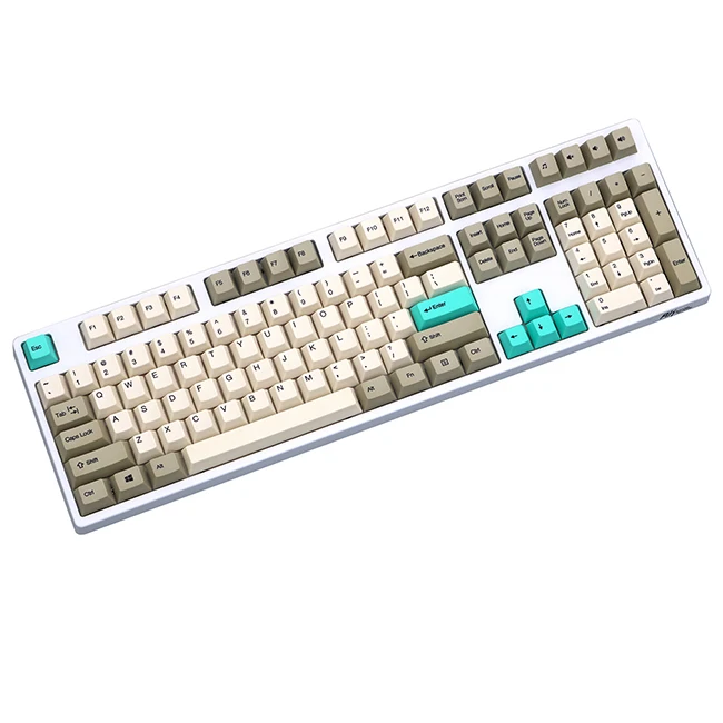 Gray and cyan 108 клавиш сублимированный pbt брелок для механической клавиатуры Cherry filco Ducky keycap Вишневый профиль продаются только брелки - Цвет: Gray and cyan