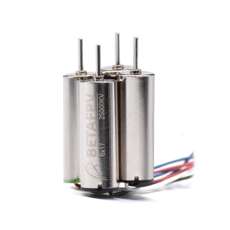 BETAFPV 4 шт. 6x17 мм Двигатель 25000KV щеткой моторы 2CW 2CCW для микро FPV крошечный Whoop Beta65 лезвие индуктивности нано QX Квадрокоптер и т. Д