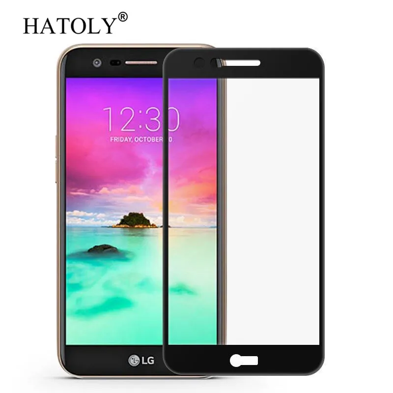 Защитное стекло для экрана LG K10 2017 закаленное K 10 2017/LV5 полноразмерное HATOLY |