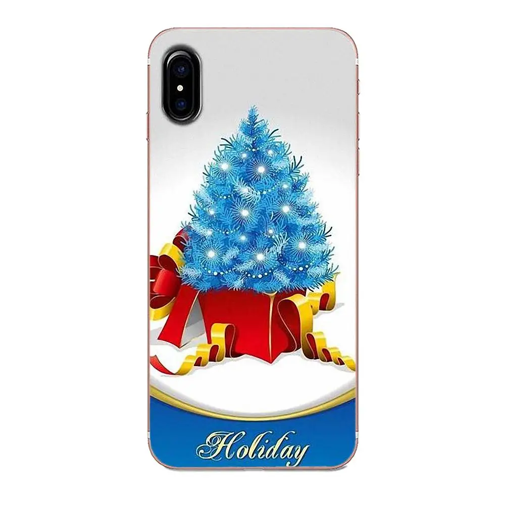 Мягкий ТПУ чехол для телефона Apple iPhone 4 4S 5 5C 5S SE 6 6S 7 8 Plus X XS Max XR новогодние подарки