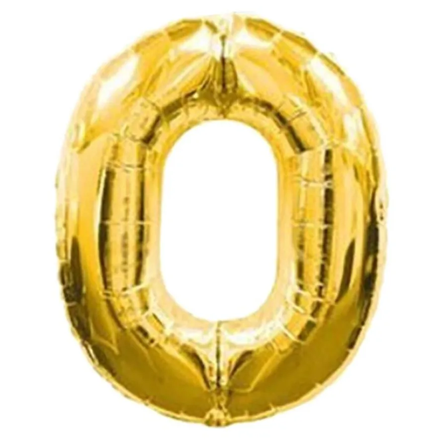 Новинка 1 шт. золотые 40 дюймовые фольгированные воздушные шары в форме цифр для