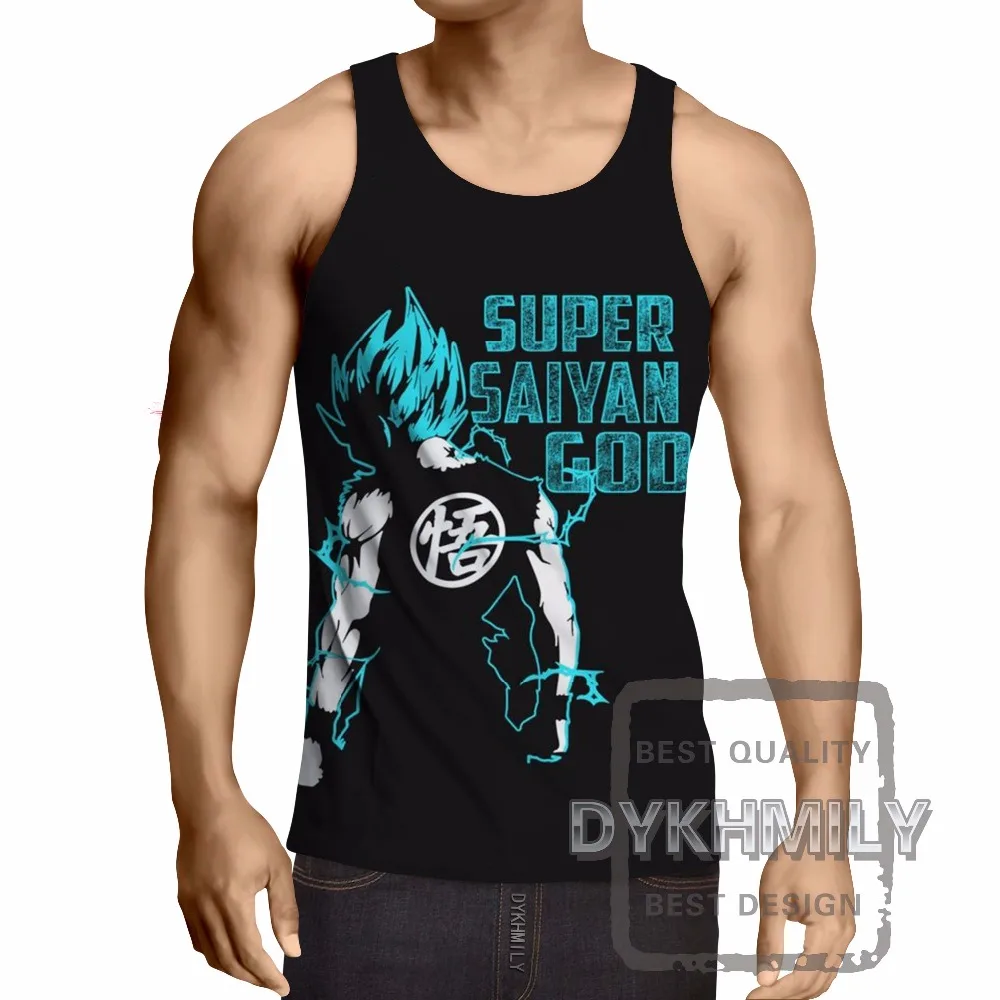 Новое поступление 2017 года Для мужчин модная летняя майка Dragon Ball Z Бодибилдинг