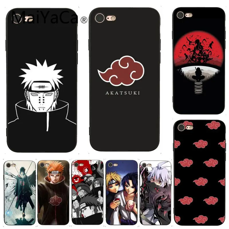 Чехол MaiYaCa для iphone 7 с логотипом Akatsuki Наруто ультра тонкий чехол рисунком iPhone 6X8 6s