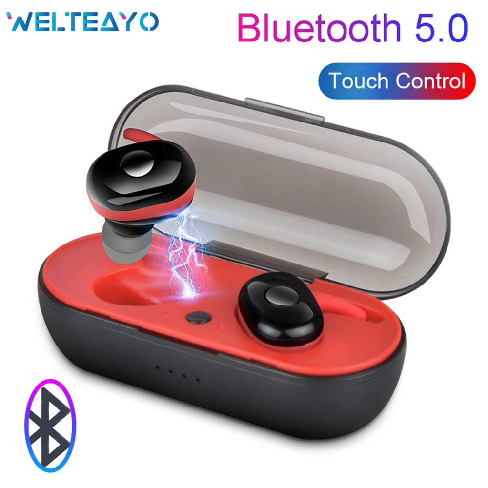 WELTEAYO TWS Bluetooth V5.0 наушники с сенсорным управлением Беспроводная стерео мини