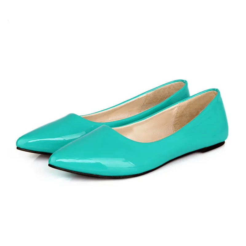 Туфли-лодочки женские из лакированной кожи однотонные без застежки заостренный