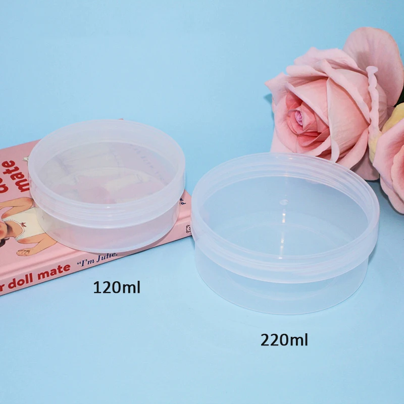 Boxi20pcs/Лот 120/220 мл Slime коробка Новый Пластик ящик для хранения с крышкой пушистые