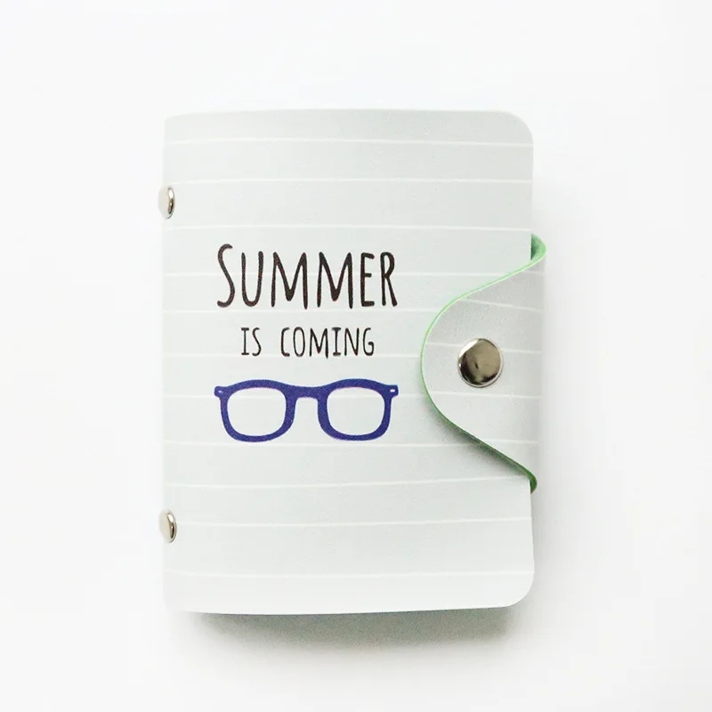 glasses Корейский свежий мультфильм имя карты мульти-карты высокой емкости студенческий держатель для карт анти-размагничивание держатель кредитной карты кошелек 1 шт - Цвет: glasses
