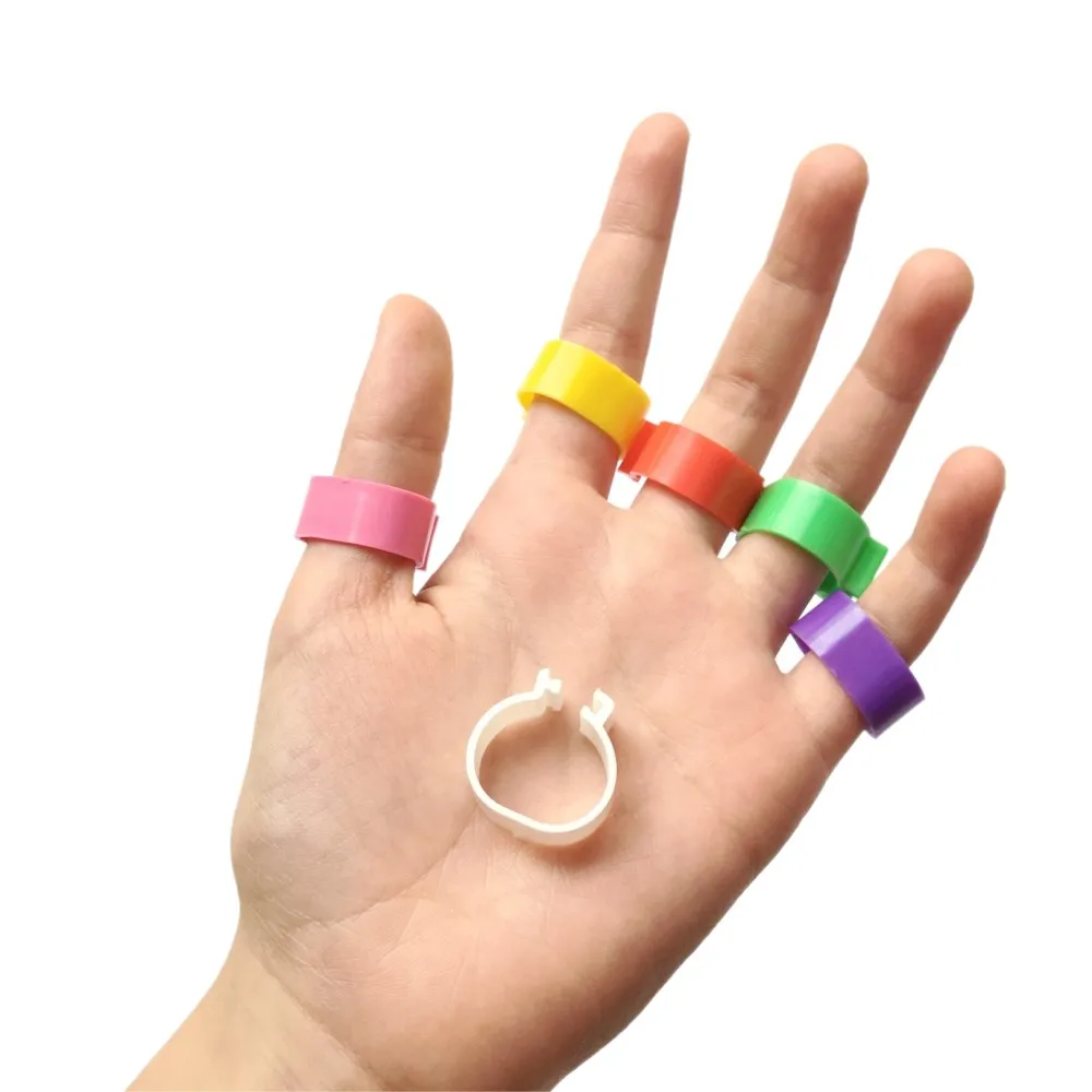 120 шт. кольца на ножки птицы 6 цветов |