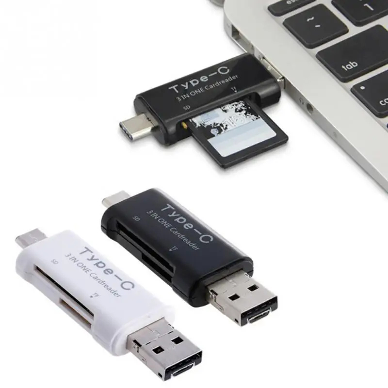 Многофункциональный ОТГ-ридер USB 3,1 type-C кард-ридер Поддержка tf-карты для телефонов на базе Android type-C компьютерный инструмент передачи данных