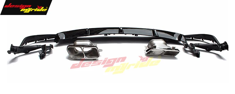 Для Mercedes CLA W117 C117 X117 Posterior губ распылитель абс + 4 выходный сплав выхлопной