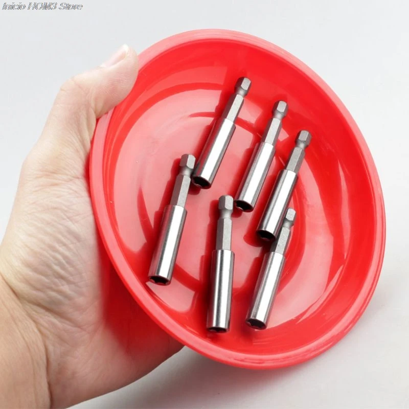 Round Magnetic Parts Tray Bowl Dish Nuts Bolts Screws Part Garage Holder Fastener Tools Organizer