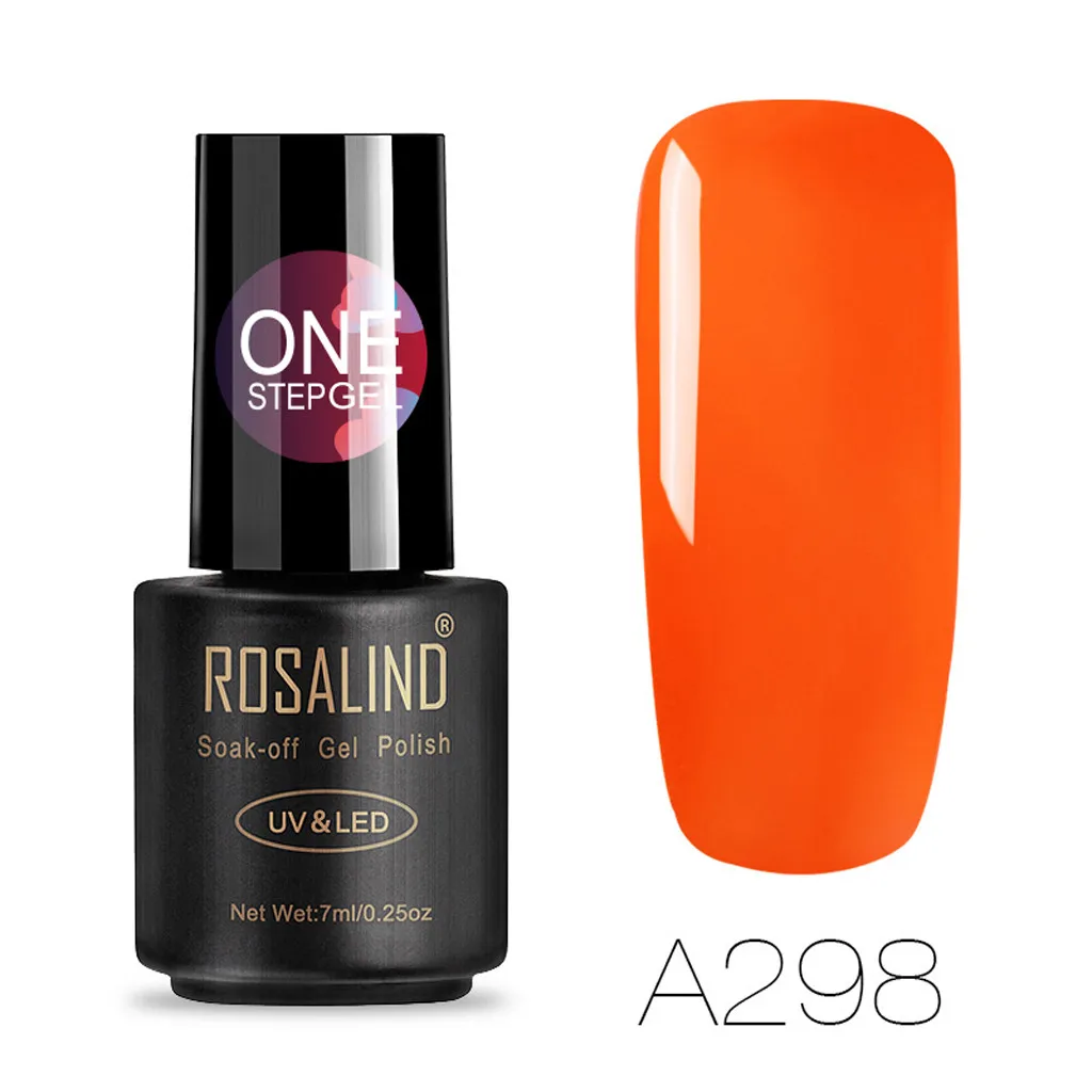 ROSALIND Гель-лак для ногтей Блестящий Гель-лак для ногтей одношаговый Косметический лак для ногтей Новинка Прямая поставка Горячая Распродажа - Цвет: H