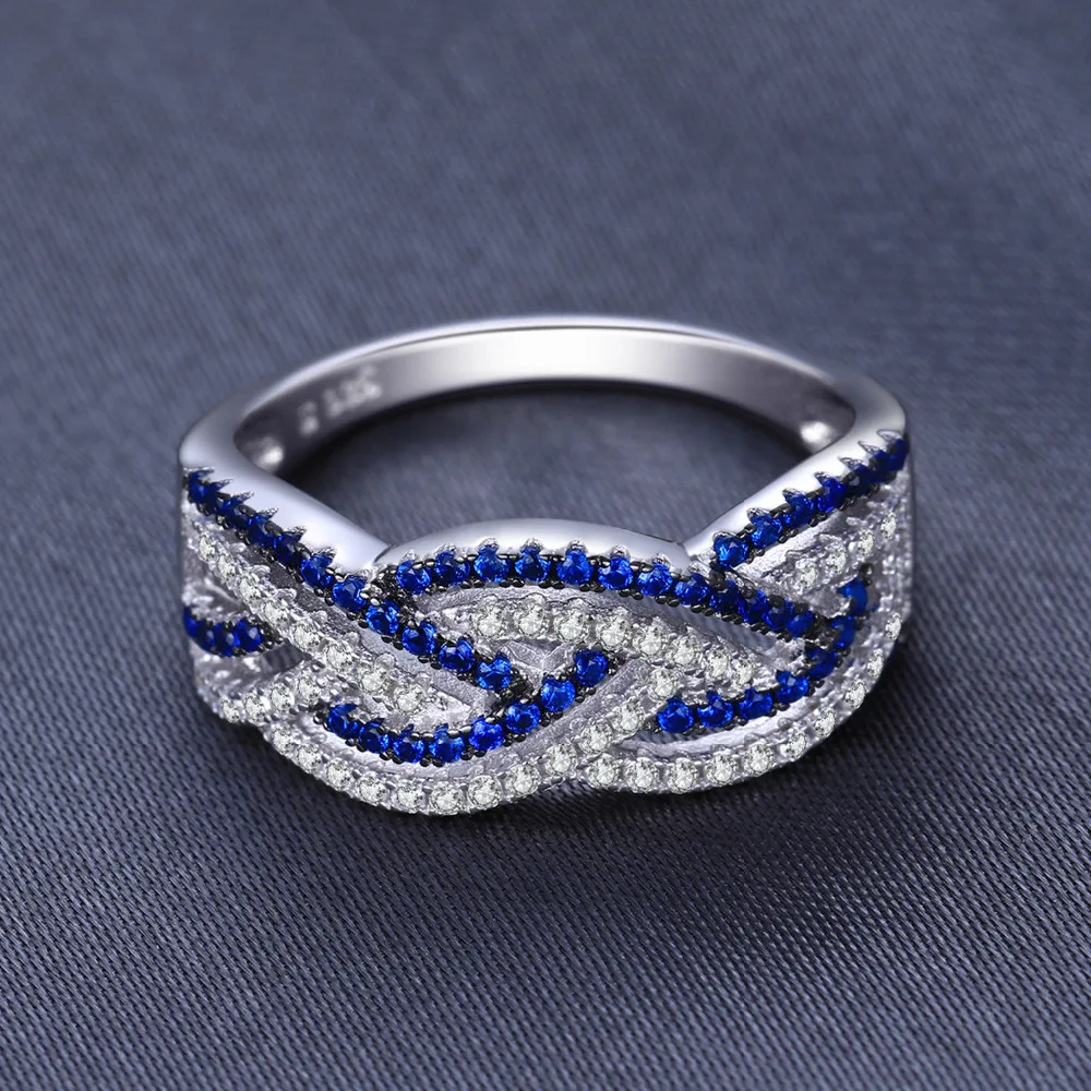 Jewelrypalace переплелись линии два оттенка 0.2ct создан синий шпинель кубического