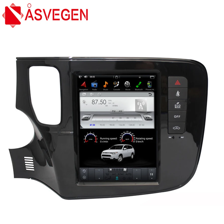 Tesla Vertical 10 4 &quotAndroid 6 0 для MITSUBISHI OUTLANDER GPS навигатор с четырехъядерным процессором