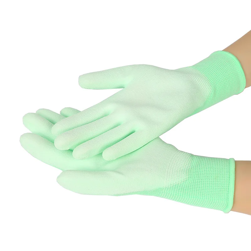 Зеленый Садовые ПУ защитные перчатки Нескользящие домашние сельскохозяйственные инструменты садовые цветы наружные рабочие перчатки - Цвет: Зеленый
