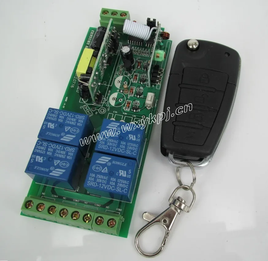 AC85V~250V 110V 220V 230V 4Channels RF Wireless Remote Radio Control Switch With Folding Transmitter/Remote NEW 315MHZ 433mhz |