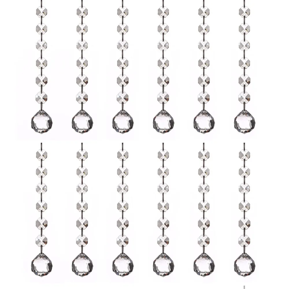 20 шт прозрачные акриловые кристаллы алмазные бусины кулон штора гирлянда