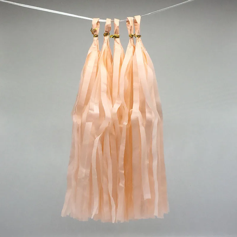 peach 25*35 см бумажный баннер с кисточками на день рождения, свадьбу, вечеринку, день рождения ребенка, рождественские праздничные шары, украшение для одного года - Цвет: peach