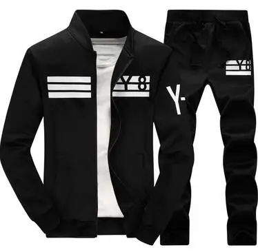 D05 Black Спортивный костюм, мужские зимние спортивные костюмы, мужские комплекты из плотного флиса размера плюс XXXXL, толстовки+ штаны, спортивный костюм, верхняя одежда, стильная толстовка с капюшоном - Цвет: D05 Black