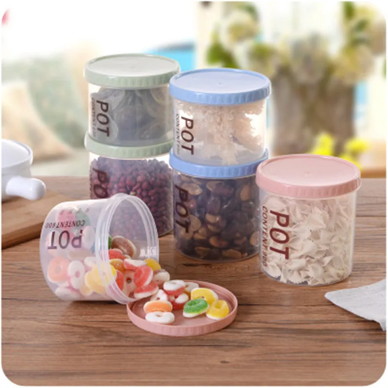 Пластик Еда хранения бутылки коробка зерна в контейнер Кухня Организатор