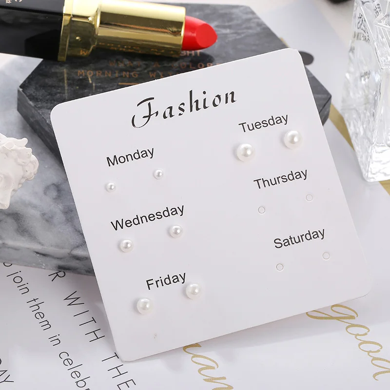 Женские серьги-гвоздики 4 пары/компл. с имитацией жемчуга корейские украшения