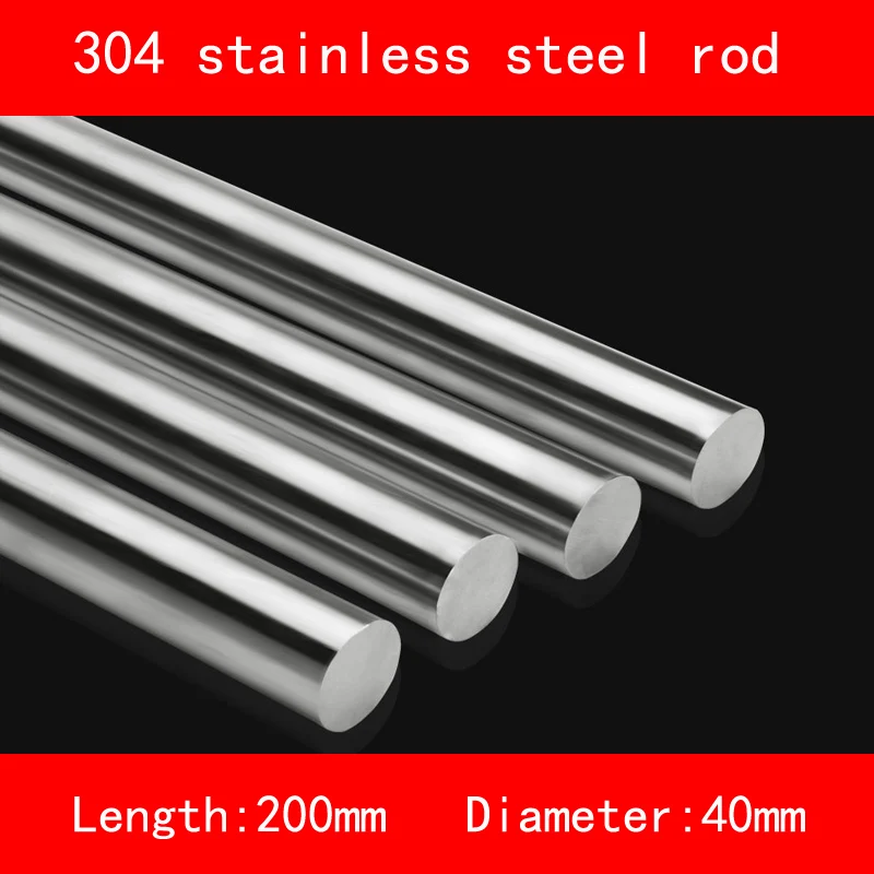 

anti-corrosion smooth 304 Stainless steel rod stick diameter 40mm length 200mm
