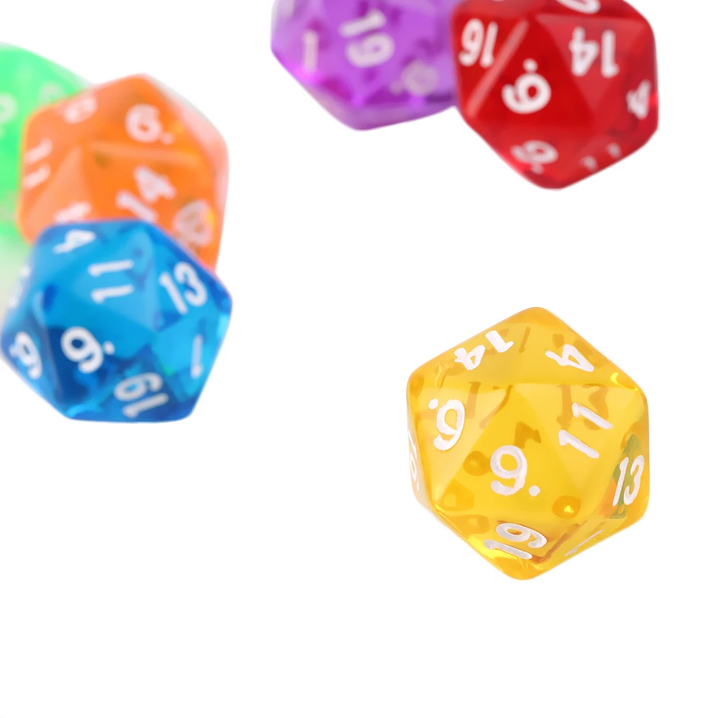 6 шт./компл. многосторонние игры D20 в кубики разные цвета|Кубики| |