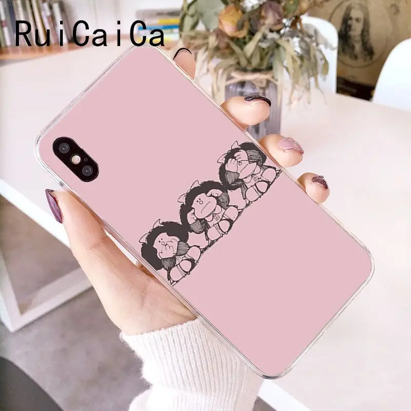 RuiCaiCa Mafalda DIY Роскошный чехол для iPhone 5 5Sx 6 7 7plus 8 8Plus X XS MAX XR Fundas Capa|Чехлы-накладки| |